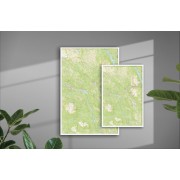 Sonfjället-Klövsjö Väggkarta 70x100cm